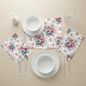 Floral Cloth Napkins – Watercolor Polyester - Dipaliz