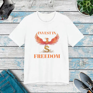 Cryptocurrency Short Sleeve Tee Invest in Freedom - Dipaliz - T-shirts