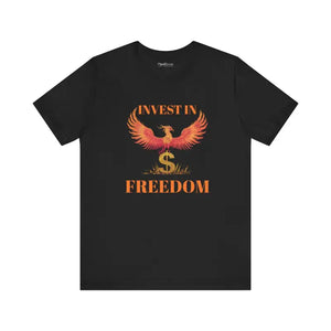 Cryptocurrency Short Sleeve Tee Invest in Freedom - Dipaliz - T-shirts
