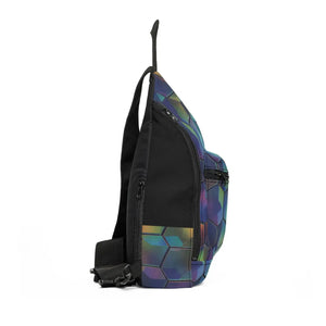 Iridescent Geometric Sling Bag - Prism Festival Pack - Dipaliz - Cross Body Bags