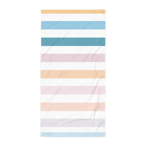 Pastel Stripes Towel - Soft Vibrant Beach Comfort - Dipaliz - Towels