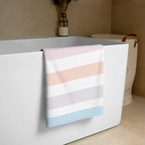 Pastel Stripes Towel - Soft Vibrant Beach Comfort - Dipaliz - Towels