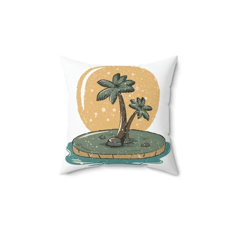 Polyester Square Pillow - Tropical Comfort | Dipaliz - 14’’ × - Throw Pillows