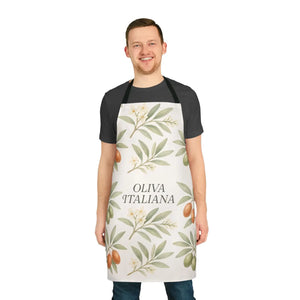Italian Olive Kitchen Apron, ?Oliva Italiana’ Floral Branch Cooking - Aprons