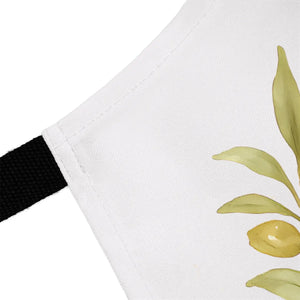 Italian Olive Oil Wreath Apron, Kitchen Cooking with Rustic Bottle Pattern - Aprons