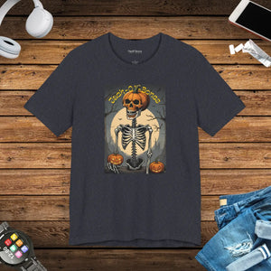 Jack o Bones Unisex Jersey Tee Halloween Cotton - Dipaliz - T-shirts