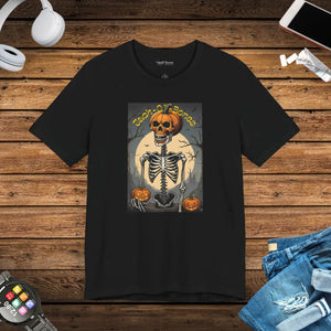 Jack o Bones Unisex Jersey Tee Halloween Cotton - Dipaliz - T-shirts