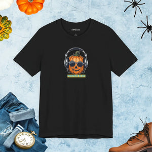 Soft Unisex Jersey Short Jack o Lantern Pumpkin Beats - Dipaliz - T-shirts