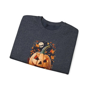 Spooky Jack o Lantern Heavy Blend Crewneck Sweatshirt - Dipaliz - Sweatshirts