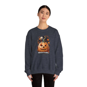 Spooky Jack o Lantern Heavy Blend Crewneck Sweatshirt - Dipaliz - Sweatshirts