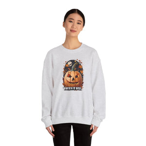 Spooky Jack o Lantern Heavy Blend Crewneck Sweatshirt - Dipaliz - Sweatshirts
