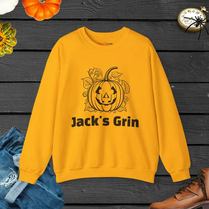 Jack’s Grin Unisex Heavy Blend Crewneck Cozy and - s / Gold Sweatshirt