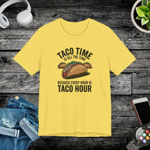 Taco Time Tee Airlume Combed Ribbed Knit Collar - Dipaliz - Maize Yellow / Xs - T-shirts
