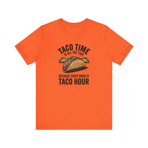 Taco Time Tee Airlume Combed Ribbed Knit Collar - Dipaliz - T-shirts