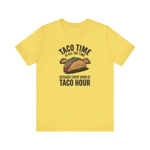 Taco Time Tee Airlume Combed Ribbed Knit Collar - Dipaliz - T-shirts