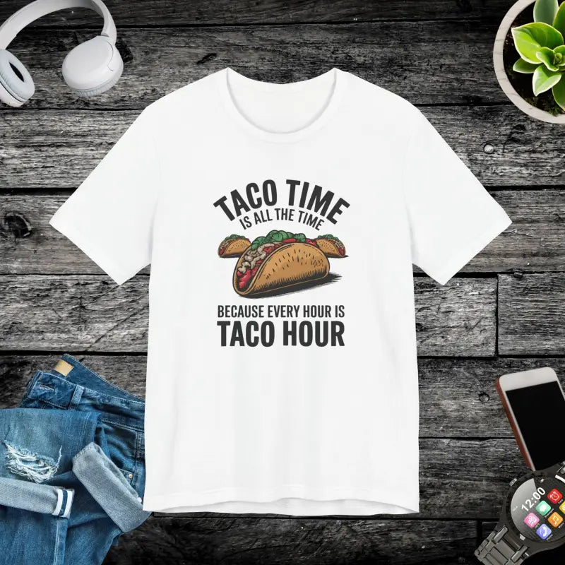 Taco Time Tee: the Ultimate Soft & Comfy Fashion Staple - White / Xs T-shirt