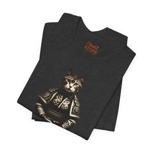 T-shirt - Japanese Samurai Cat Jersey Short Sleeve Tee - Dipaliz