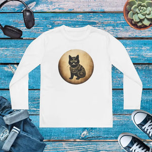 Japanese Samurai Cat Tattoo Tee Long Sleeve Style Dipaliz - White / s - T-shirts