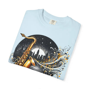 Vibrant Garment-dyed T-shirt - Musical Art Design - Dipaliz - T-shirts