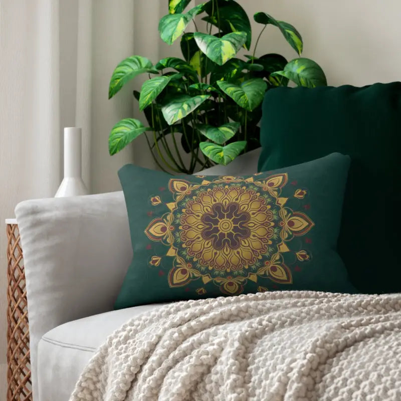 Revamp your Space with a Trendy Geometric Lumbar Pillow - 20’’ × 14’’ Home Decor