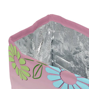 Floral Polyester Lunch Bag - Insulated Fresh Style - Dipaliz - 11.75’’ × 7.25’’ 4.75’’ - Bags