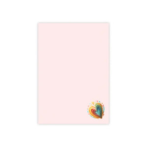 Paper Products - Abstract Heart Post It® Note - Creative Sticky Notes - Dipaliz 4’’ x 6’’ / White