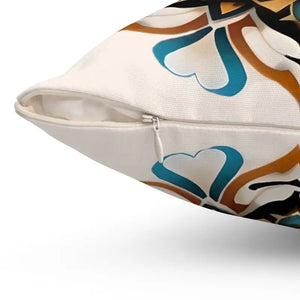 Mandal Geometric Design Polyester Square Throw Pillow - Dipaliz - Pillows