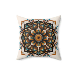 Mandal Geometric Design Polyester Square Throw Pillow - Dipaliz - Pillows