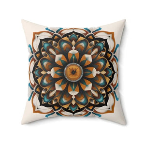 Mandal Geometric Design Polyester Square Throw Pillow - Dipaliz - 20’’ × - Pillows