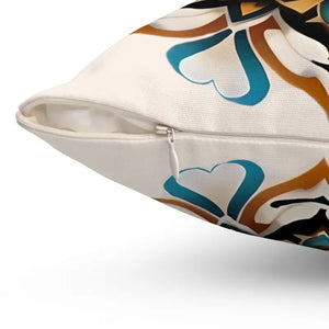 Mandal Geometric Design Polyester Square Throw Pillow - Dipaliz - Pillows