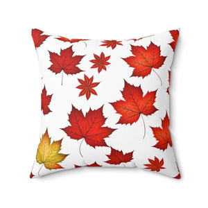 Autumn Leaves Pattern Polyester Square Pillow - Cozy Fall Decor - Dipaliz - 20’’ × - Throw Pillows