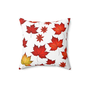 Autumn Leaves Pattern Throw Pillow Cozy Fall Decor Dipaliz - Pillows