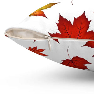 Autumn Leaves Pattern Throw Pillow Cozy Fall Decor Dipaliz - Pillows