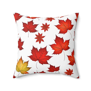 Autumn Leaves Pattern Throw Pillow Cozy Fall Decor Dipaliz - Pillows