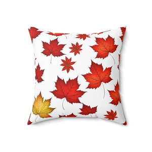 Autumn Leaves Pattern Throw Pillow Cozy Fall Decor Dipaliz - Pillows