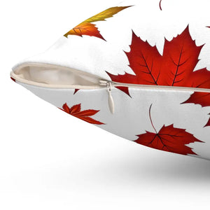 Autumn Leaves Pattern Throw Pillow Cozy Fall Decor Dipaliz - Pillows