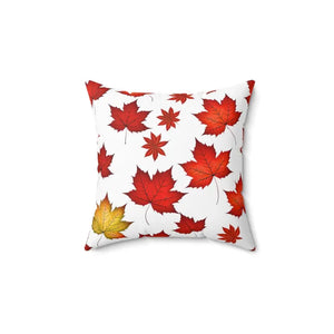 Autumn Leaves Pattern Throw Pillow Cozy Fall Decor Dipaliz - Pillows