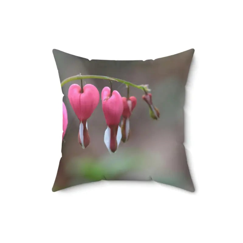 Jazz Up your Space with a Bleeding Hearts Polyester Pillow - 16’’ × Home Decor