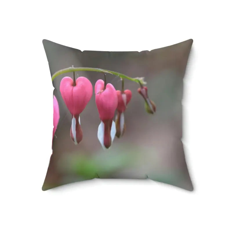 Jazz Up your Space with a Bleeding Hearts Polyester Pillow - 18’’ × Home Decor