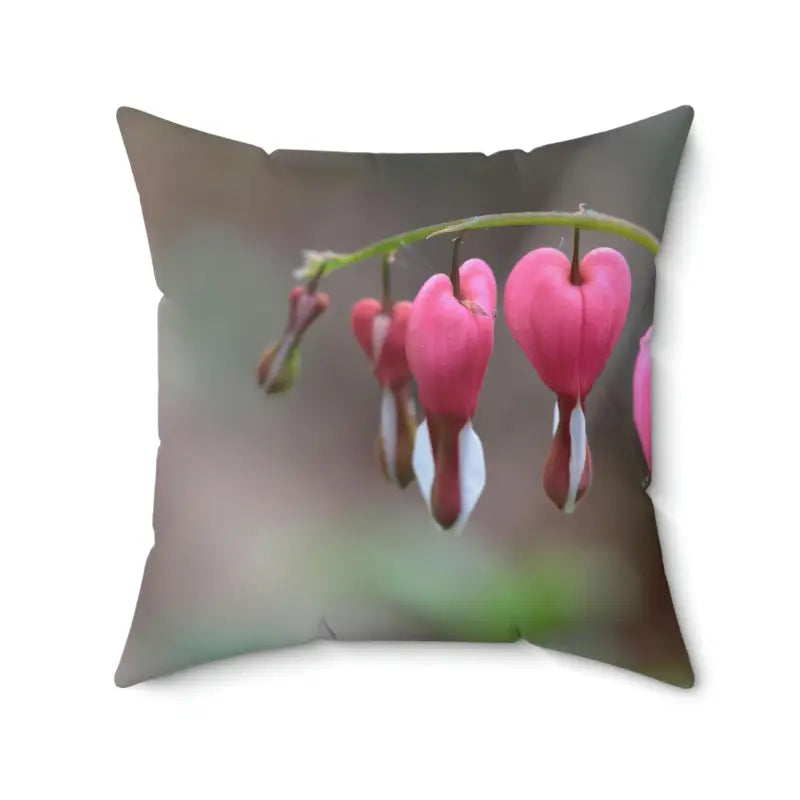 Jazz Up your Space with a Bleeding Hearts Polyester Pillow - Home Decor