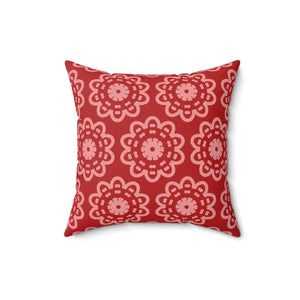 Abstract Flower Pattern Polyester Square Pillow - Bold Decor - Dipaliz - 16’’ × - Throw Pillows