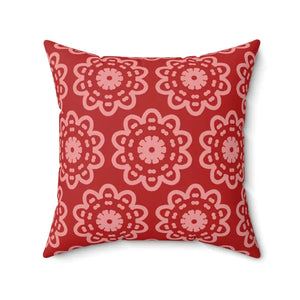 Abstract Flower Pattern Polyester Square Pillow - Bold Decor - Dipaliz - Throw Pillows