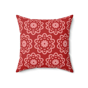 Abstract Flower Pattern Polyester Square Pillow - Bold Decor - Dipaliz - Throw Pillows