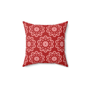 Abstract Flower Pattern Polyester Square Pillow - Bold Decor - Dipaliz - Throw Pillows