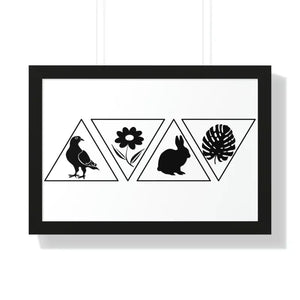 Framed Horizontal Poster - Fashion Wall Art - Dipaliz - 24″ x 16″ / Black - Posters Prints & Visual Artwork
