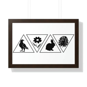 Framed Horizontal Poster - Fashion Wall Art - Dipaliz - 24″ x 16″ / Walnut - Posters Prints & Visual Artwork