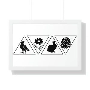 Framed Horizontal Poster - Fashion Wall Art - Dipaliz - 24″ x 16″ / White - Posters Prints & Visual Artwork