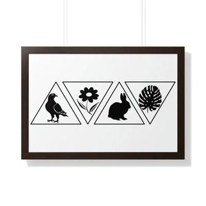 Framed Horizontal Poster - Fashion Wall Art - Dipaliz - 30’’ x 20’’ / Walnut - Posters Prints & Visual Artwork