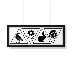 Framed Horizontal Poster - Fashion Wall Art - Dipaliz - 36″ x 12″ / Black - Posters Prints & Visual Artwork