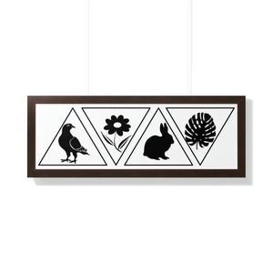 Framed Horizontal Poster - Fashion Wall Art - Dipaliz - 36″ x 12″ / Walnut - Posters Prints & Visual Artwork